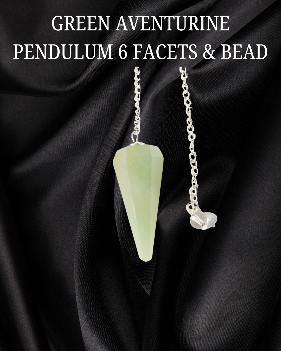 GREEN AVENTURINE PENDULUM 6 FACETS & BEAD