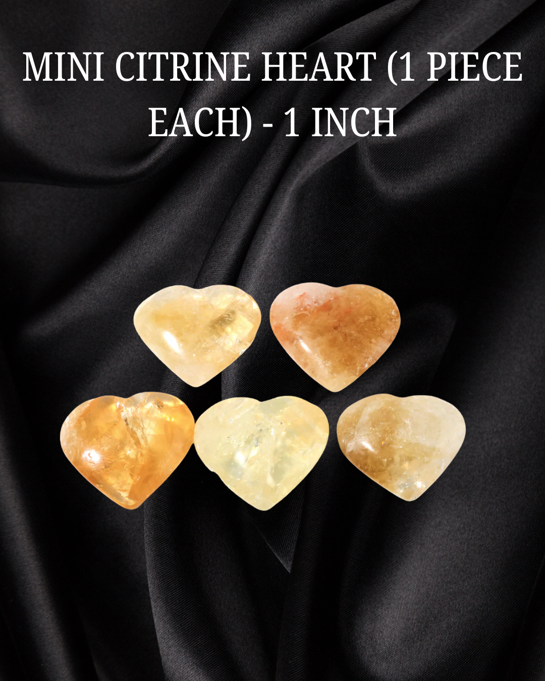 MINI CITRINE HEART (1 EACH)