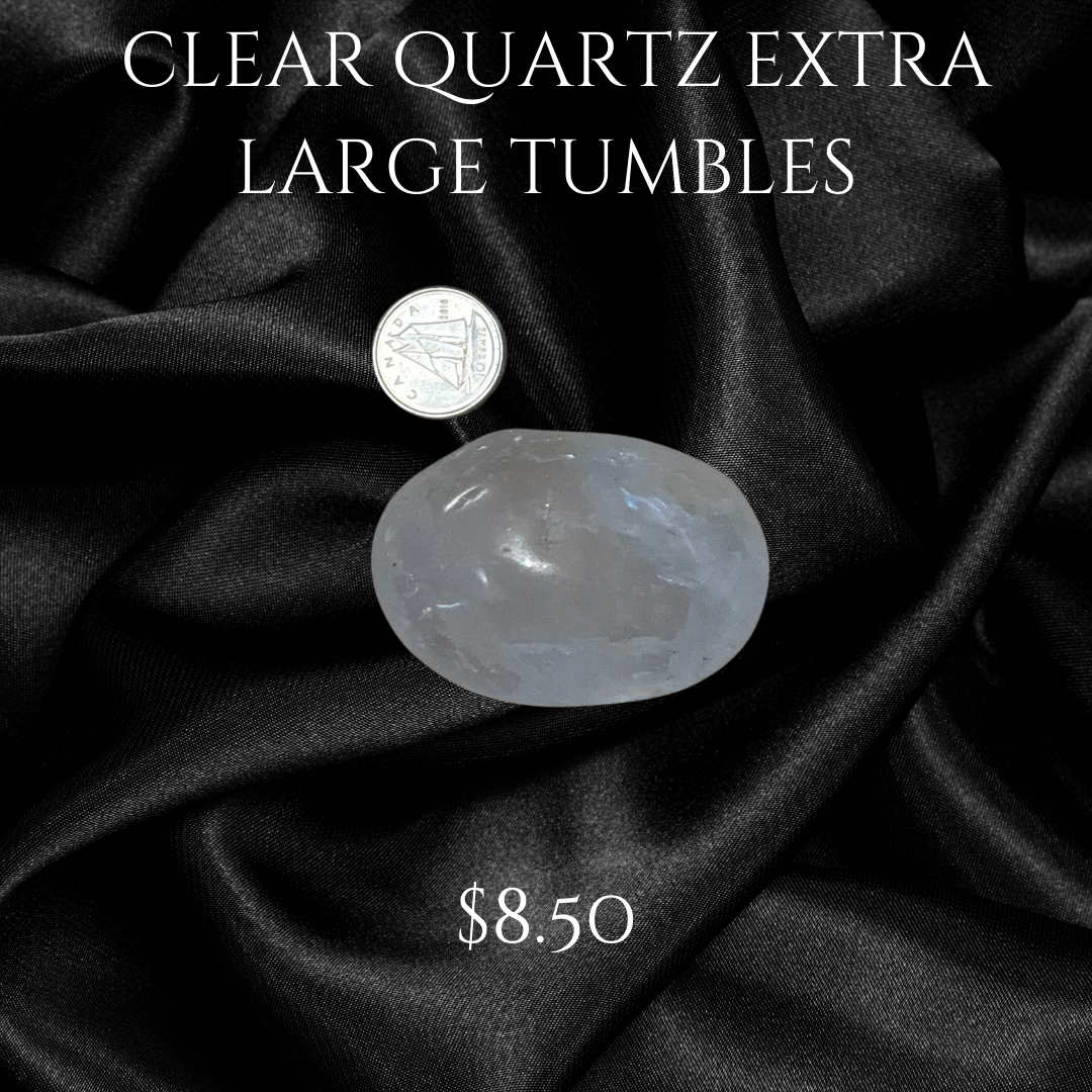 CLEAR QUARTZ EXTRA LARGE TUMBLE